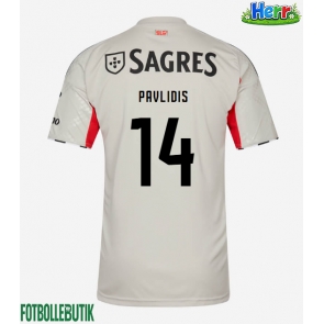 Benfica Vangelis Pavlidis #14 Bortatröja 2025-26 Kortärmad